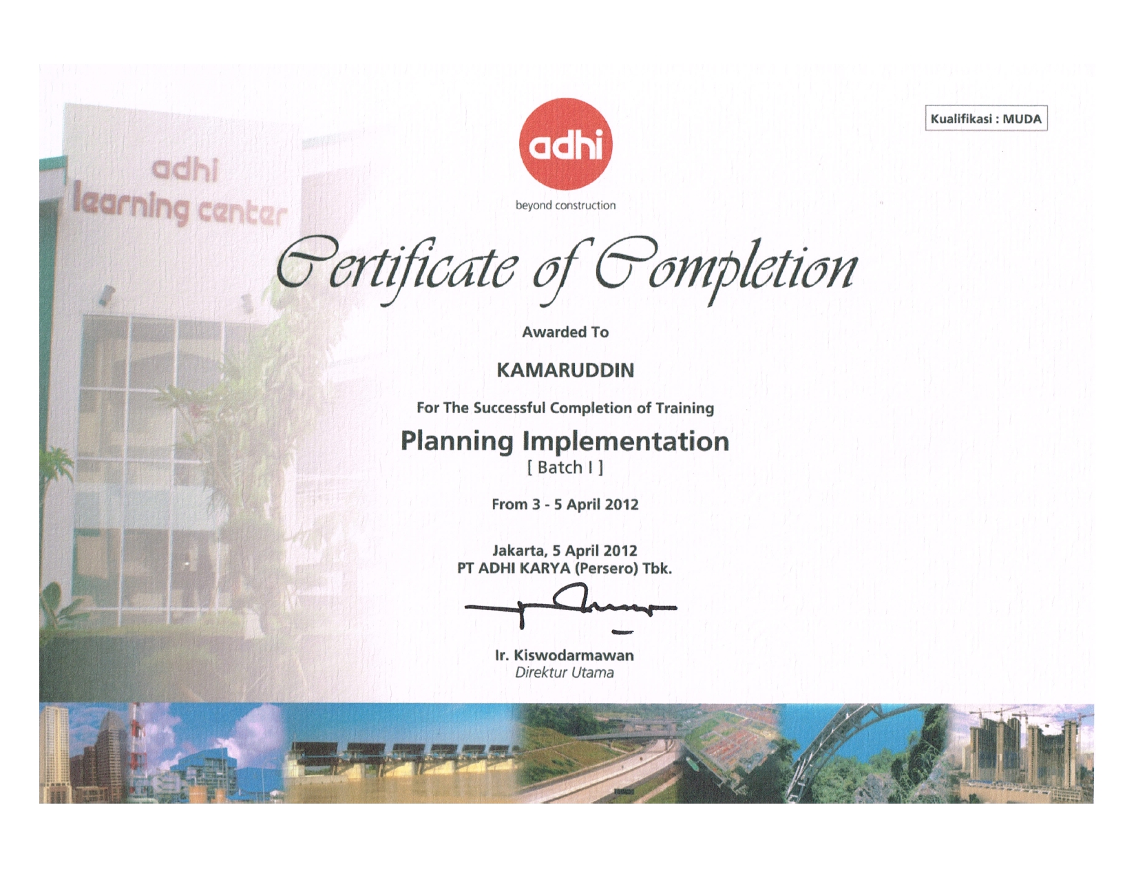 Keterangan Pelatihan